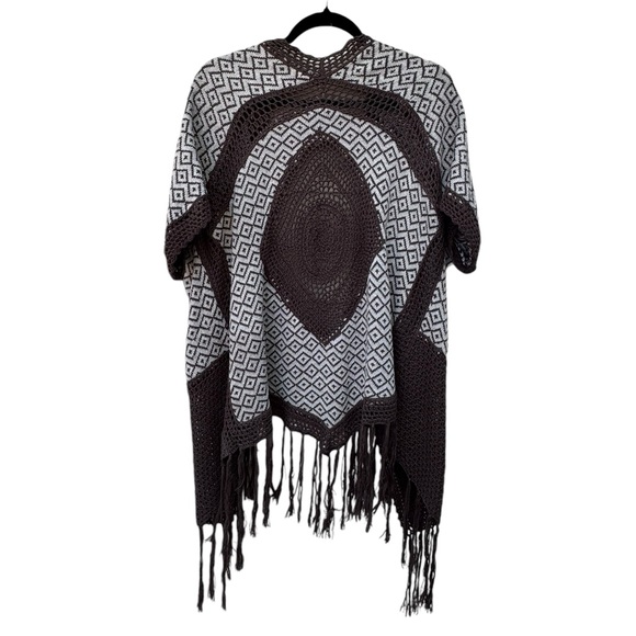Blu Pepper Brown Bohemian Crochet Wrap size Small - Picture 6 of 8